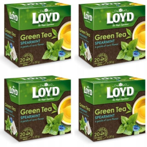 Herbata LOYD Green zielona z miętą i bławatkiem 80
