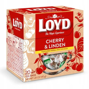 Herbata LOYD owocowa lipa o smaku wiśni 80szt