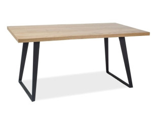 Stół FALCON 150x90 dąb lite drewno/czarny, Signal