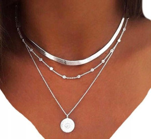 naszyjnik choker celebrytka srebrna moneta pancerk