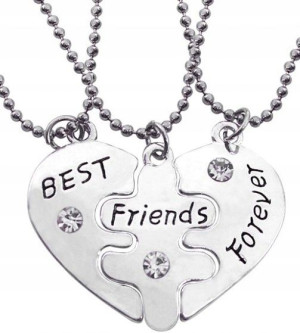 naszyjnik przyjaźni serce best friends forever