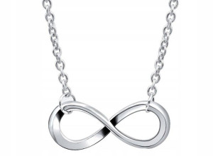 naszyjnik srebrny nieskończoność infinity choker
