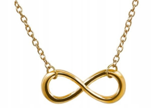 naszyjnik złoty nieskończoność infinity choker