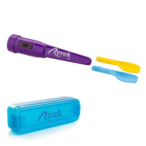 Wibrator logopedyczny REREK + 2 końcówki Spoon Tip - Fioletowy