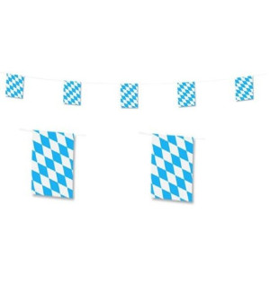 Girlanda Bawarska Biało-niebieska Romby Oktoberfest