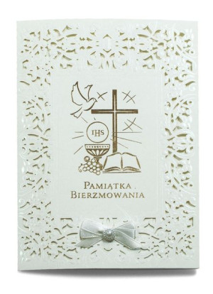 Pamiątka Bierzmowania z życzeniami LC2