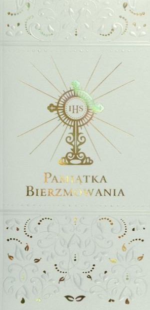 Pamiątka na Bierzmowanie z życzeniami DLLUX5
