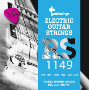 Struny do gitary elektrycznej Galli RS1149 Nickel 11-49
