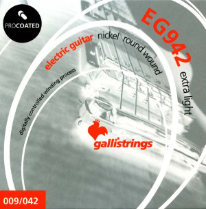 Struny do gitary elektrycznej Galli EG942 Procoated 9-42