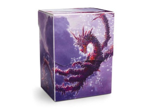 Pudełko fioletowe na talię karty MtG Magic Pokemon Racan Dragon Shield Deck