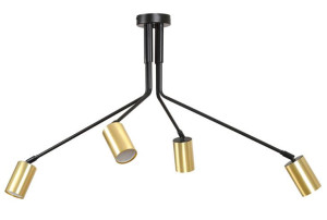 Czarna nowoczesna lampa sufitowa- D060-Rafio