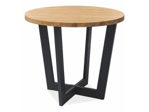 Stół CONO laminat 90x90 dąb/czarny, Signal