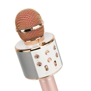 Mikrofon karaoke Roneberg bluetooth RÓŻOWE ZŁOTO