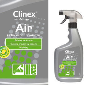 Skuteczny odświeżacz powietrza rozpylany na powierzchnie CLINEX Air - Lemon
