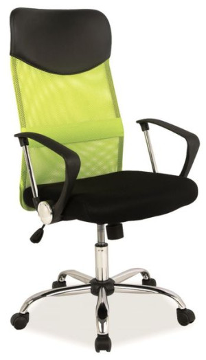 Fotel obrotowy biurowy Q-025 zielony/czarny
