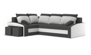 Narożnik GRANDE pufy Funkcja Spania Sofa Rogówka Kanapa Bonel + Tkanina