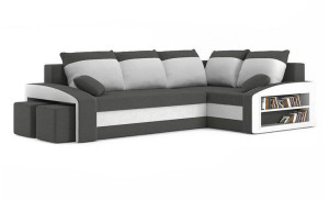 Narożnik GRANDE półka pufy Funkcja Spania Sofa Rogówka Kanapa Bonel