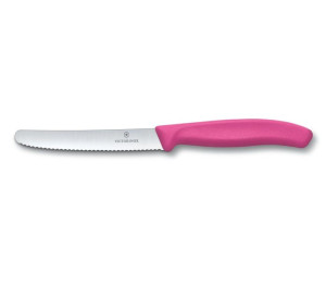 Victorinox Swiss Classic, nóż, ostrze ząbkowane, 11 cm, różowy