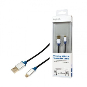 Przewód LogiLink micro USB 1.5m czarny