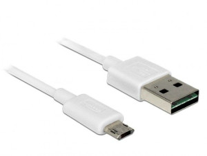 Delock micro USB 0.5m biały