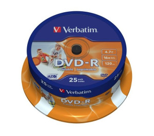 Płyty DVD-R Verbatim Printable ID 25 szt.