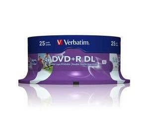 Cake DVD+R 2x 8,5GB Verbatim DL Printable 25szt