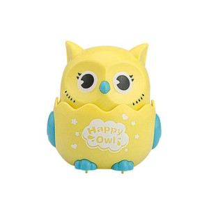 Sowa Happy Owl zabawka z silnikiem naciągowym jeżdząca ŻÓŁTY