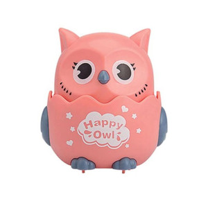 Sowa Happy Owl zabawka z silnikiem naciągowym jeżdząca RÓŻOWY