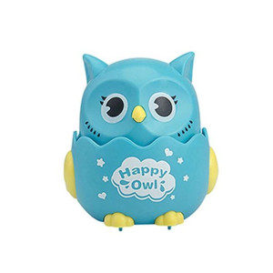 Sowa Happy Owl zabawka z silnikiem naciągowym jeżdząca NIEBIESKI