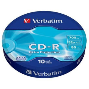 Cake CD-R Verbatim Extra Prot Wrap 10szt 52x 700MB