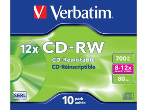 CD-RW Verbatim Scratch Resistant 12x 700MB 10szt