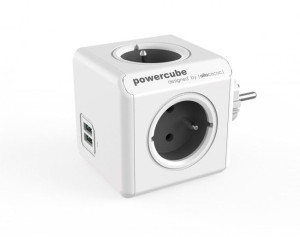 UPS PowerCube Original 4 gniazda 2x USB szary