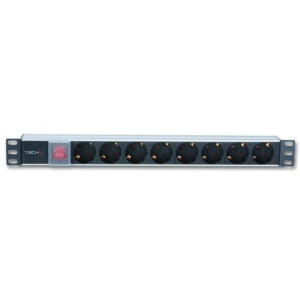 Techly Listwa zasilajca 8 gniazd 3m 250V16A