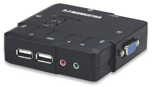 Manhattan Przełącznik KVM 2/1 USB (z audio)