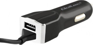 Ładowarka Qoltec 12-24V 3.4A / kabel USB-C