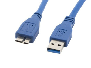 Przewod kabel microUSB 0,5m niebieski Lanberg