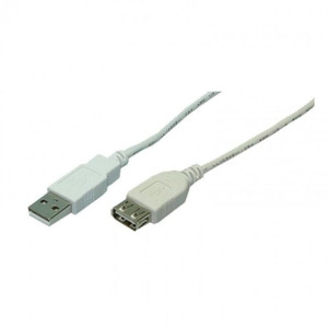 Kabel przewód USB 2.0m biały LogiLink