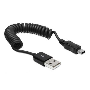 Kabel przewód miniUSB spiralny 0.2-0.6m Delock