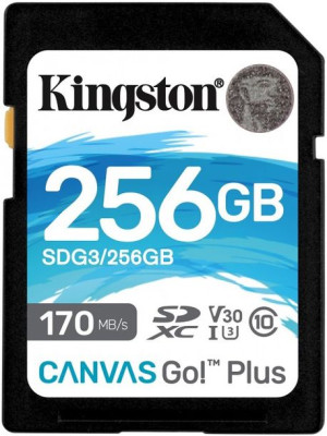 Kingston SDXC Canvas Go Plus 256GB 170R C10 UHS-I