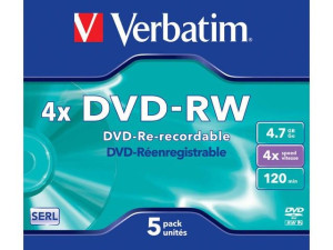 Płyty DVD-RW Verbatim Jewel Case 4,6GB - 5szt.