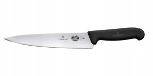 Victorinox nóż do mięsa, ostrze gładkie, 22 cm, Fibrox, czarny