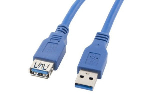 Przewód kabel USB 3,0m niebieski Lanberg