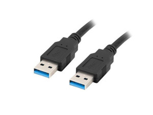 Kabel Lanberg USB-A M/M 3.0 1m czarny