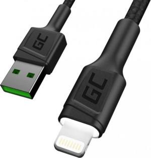 Kabel lightning świecący 2.0m czarny Green Cell