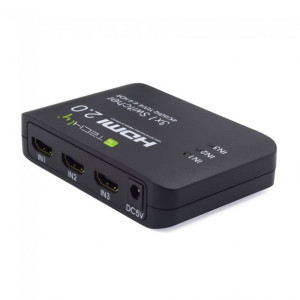 Techly 108620 Przełącznik HDMI 2.0, 3-portowy, 3/1