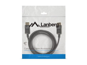 Przewód kabel Lanberg DisplayPort 1,0m czarny