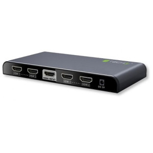Spliter 4-portowy Techly czarny