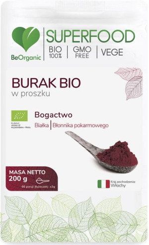 BeOrganic Burak BIO w proszku 200g, Medicaline