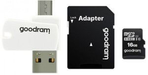 GOODRAM 16GB MicroSD Karta Adapter Czytnik USB