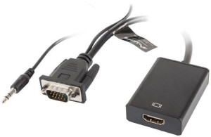 Adapter HDMI - D-SUB (VGA) + audio Lanberg